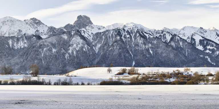 Landschaftsfotografie Stockhorn Stockhornkette Uebeschisee Winter Schnee Berge Berner Oberland Schweiz